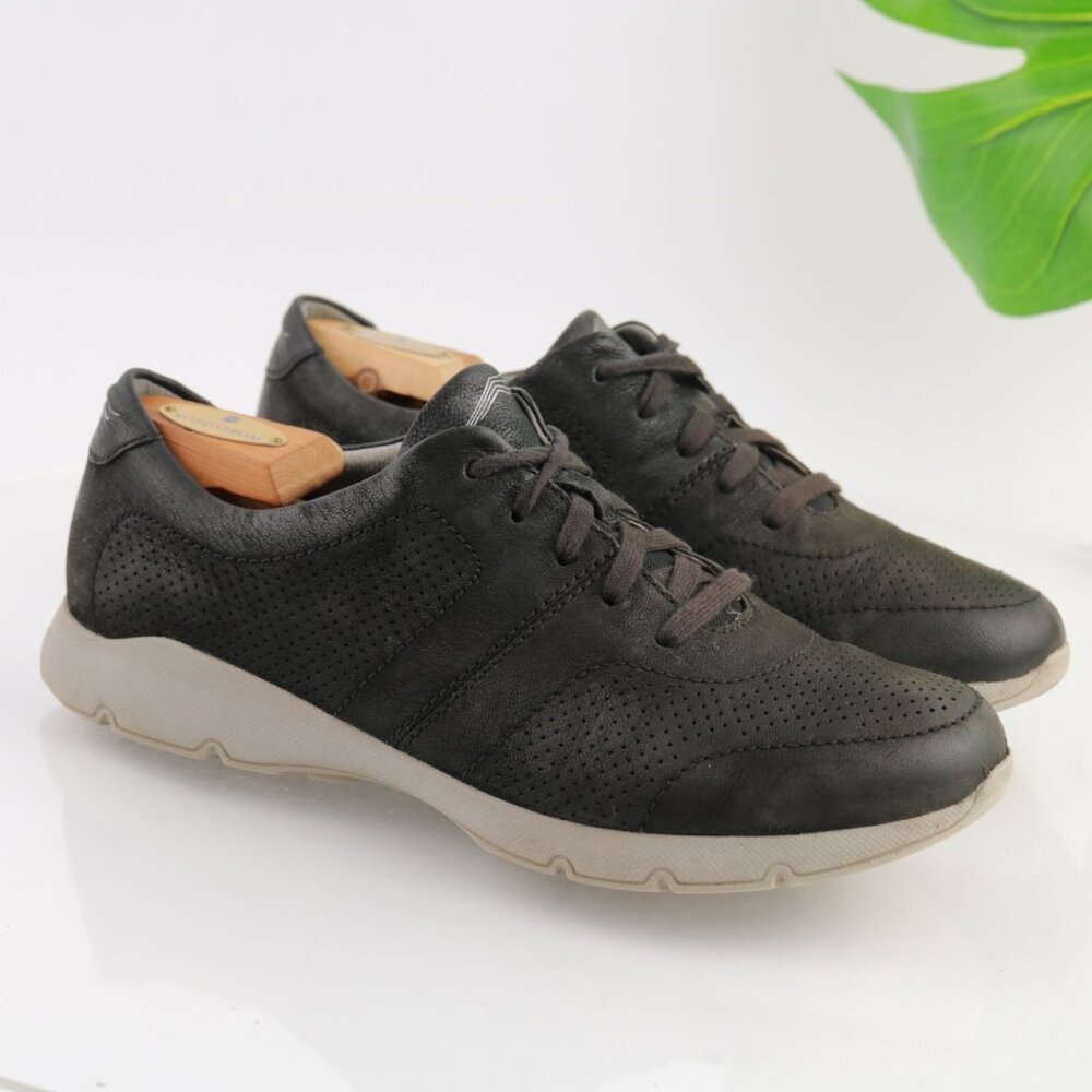 Dansko Womens Alissa Sneaker Size 42 11.5 Black Nubuck Lace Up Walk Casual Shoe‎